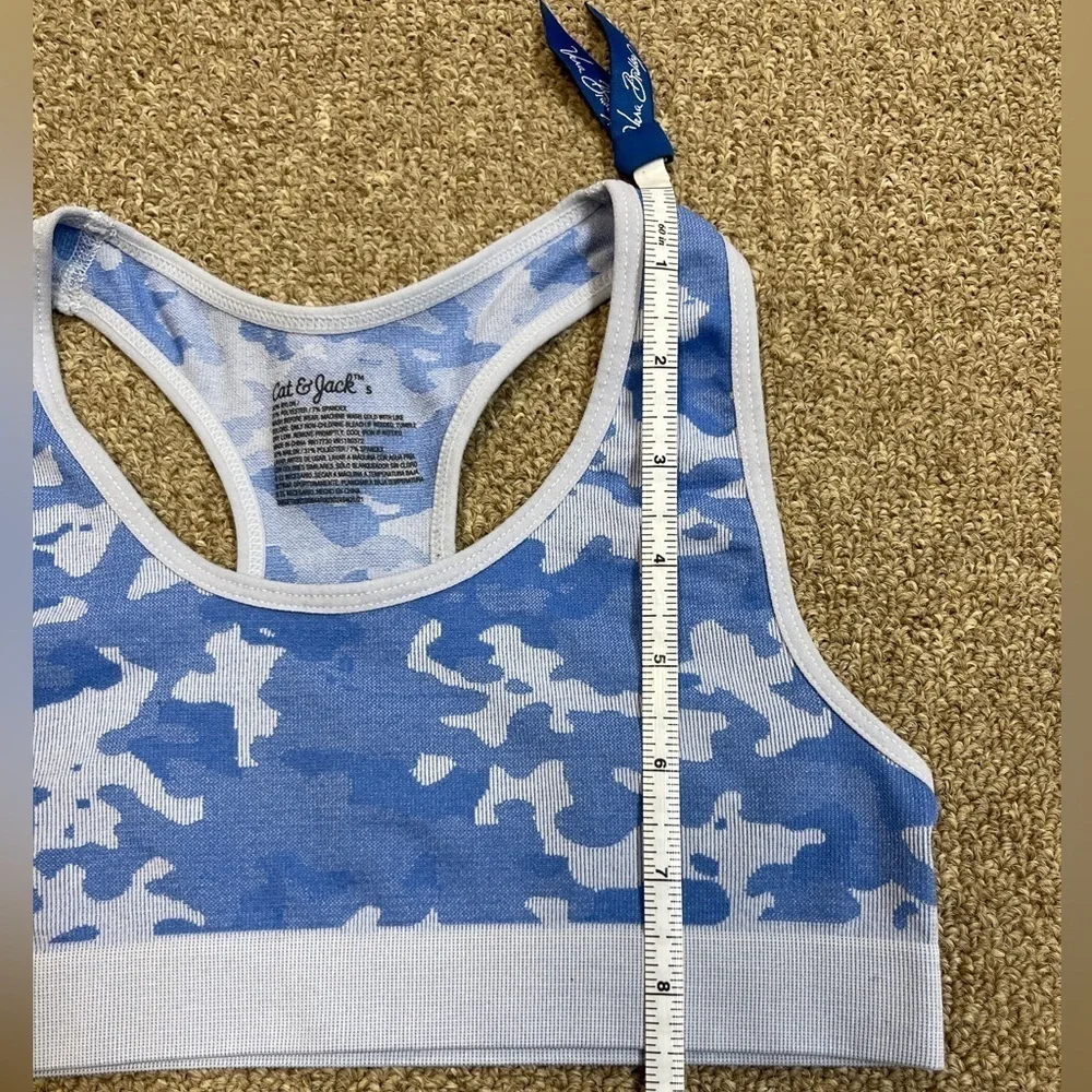 Cat & Jack: (2) Girls Sports Bras - Tie Dye and Camo, Size S